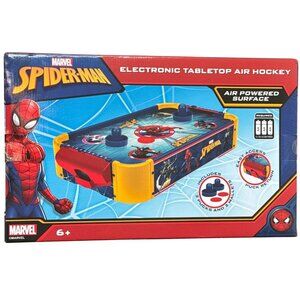 Marvel Spider-Man Electronic Tabletop Air Hockey For Kids Ages 6+ Includes Acces